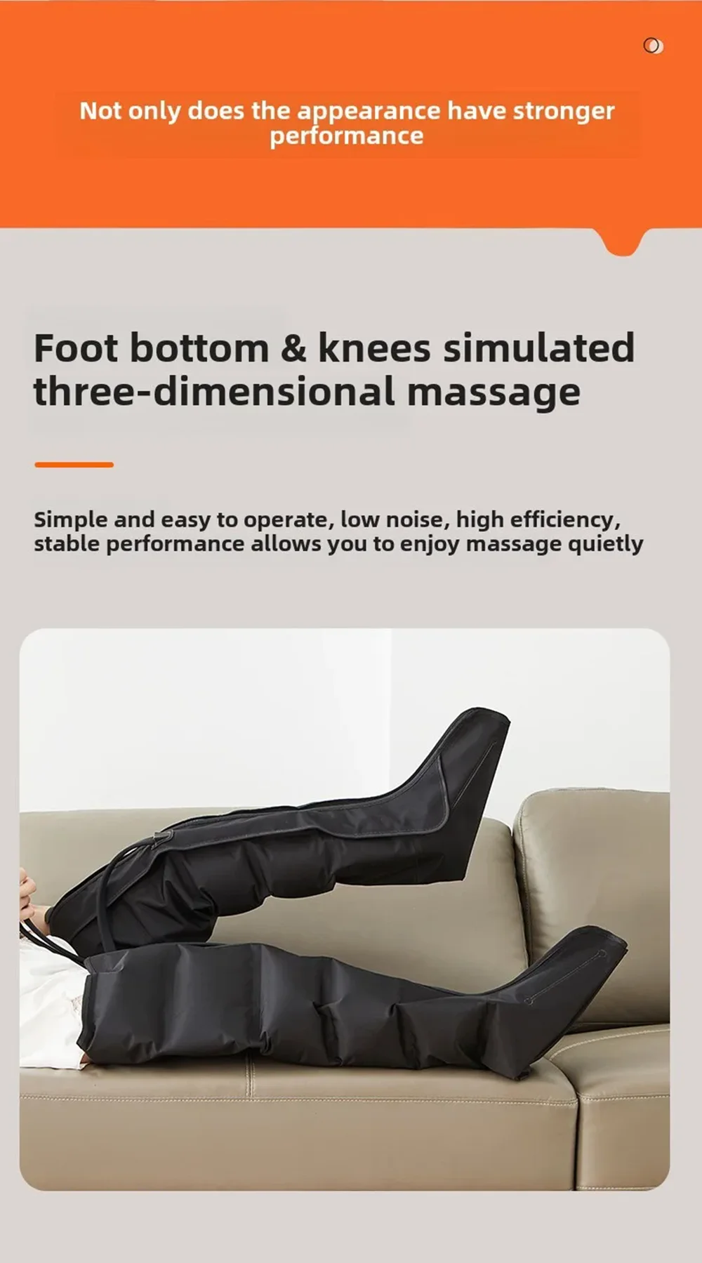 Air Compression Leg Massage 6 Airbag Pneumatic Boots Used for Circulation and Leg Muscle Relaxation to Relieve Varicos Veins