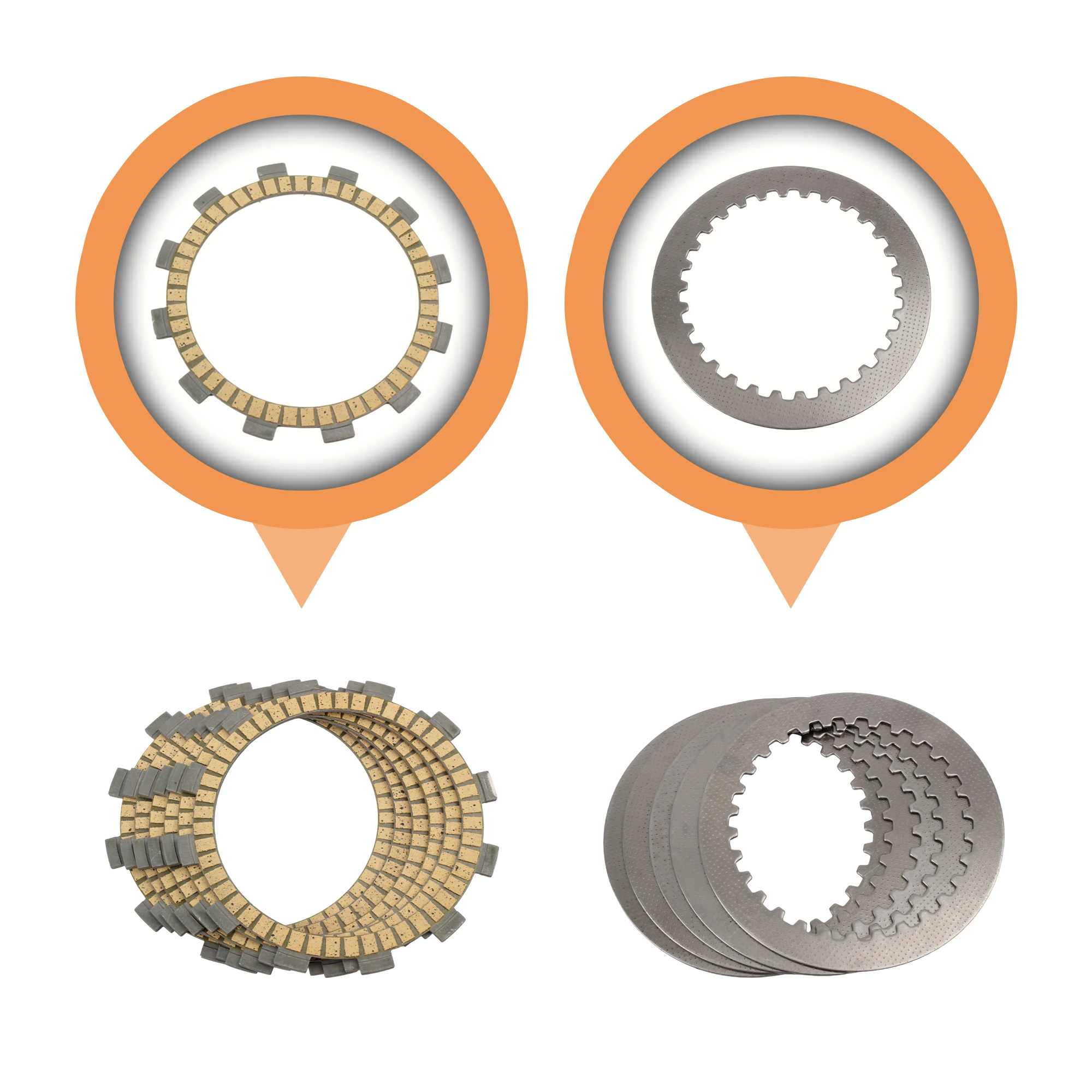 Motorcycle Clutch Plate Kit Friction Steel Plates For Yamaha XG 250 Tricker XG250 XT250 Serow 250 XT250X Parts