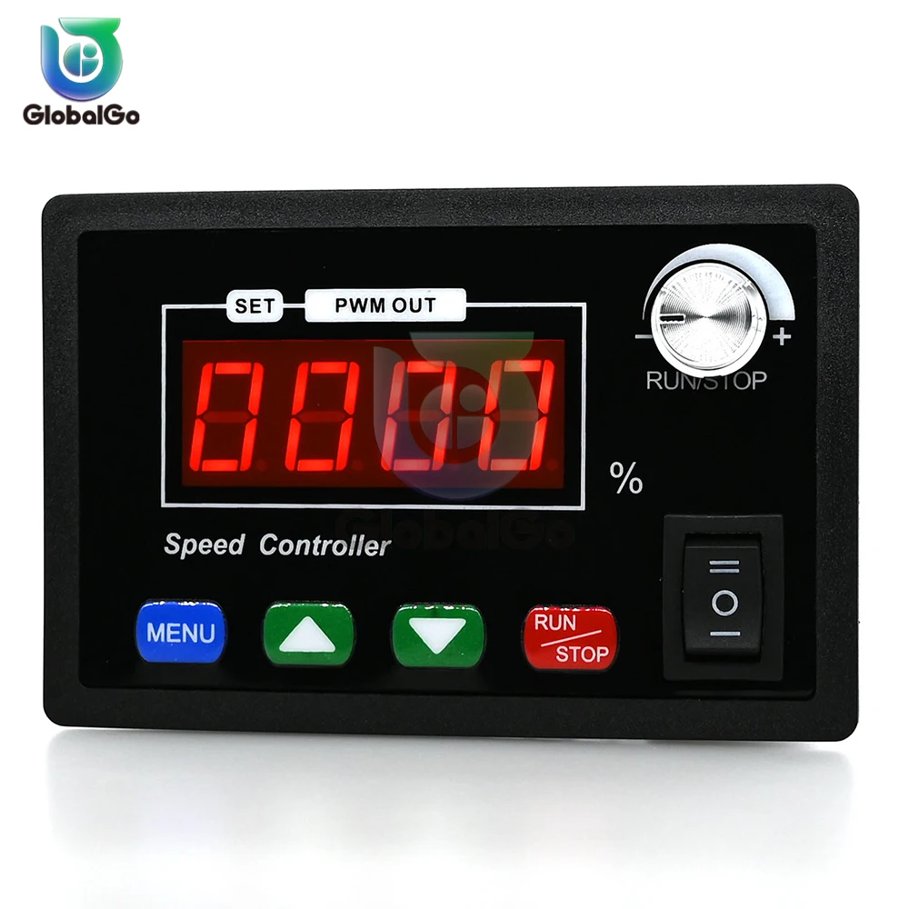 DC10-55V 40A Motor Controller Digital Display Speed Adjustable PWM Forward to Reverse Rotation Tachometer