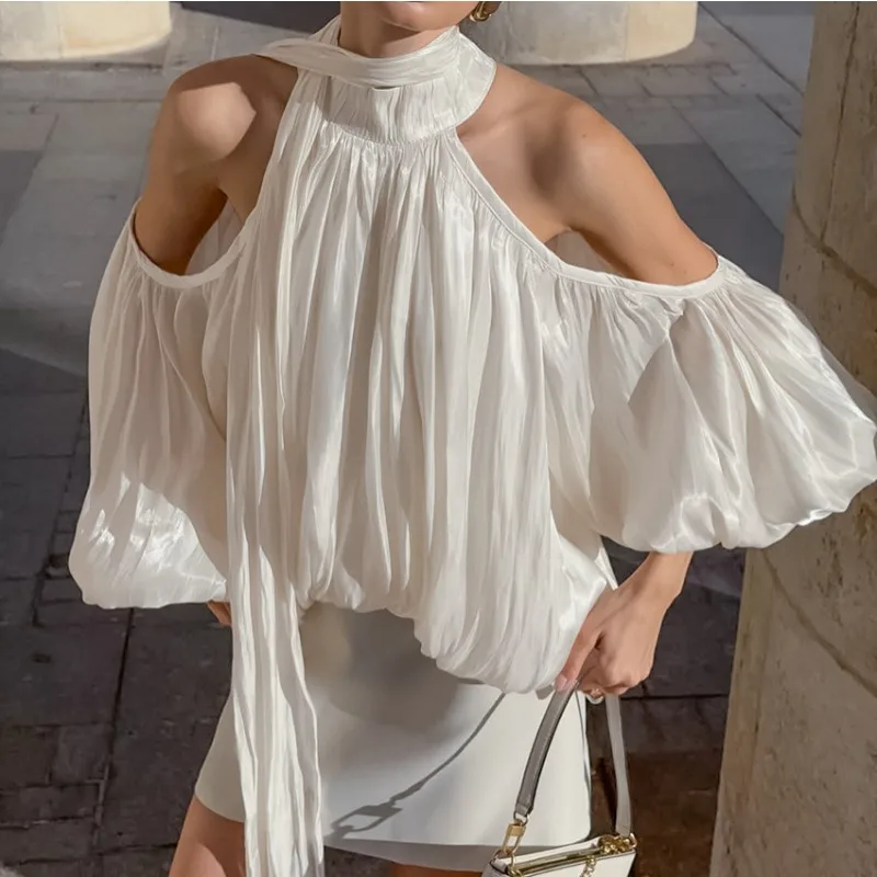 

Женская блузка с длинным рукавом в стиле французского дизайна Pure Desire Wind Road: элегантный универсальный топ для офиса и повседневной носки