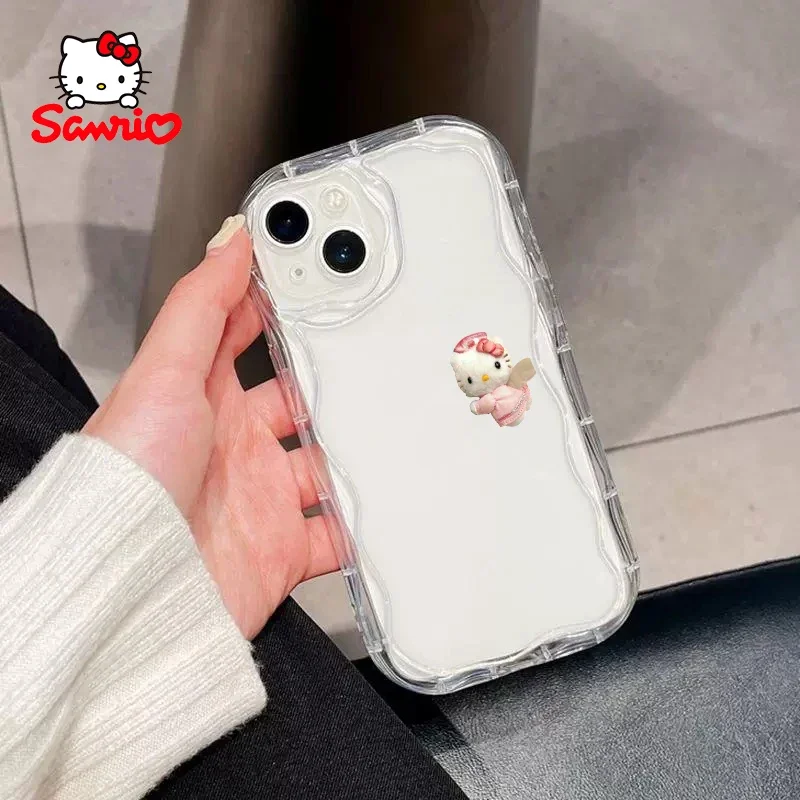 Sanrio Mobile Phone Shell Iphone15 Pro Girls Iphone Case Kitty Cat Cartoon for Iphone Phone Case Hellokitty 2025 New