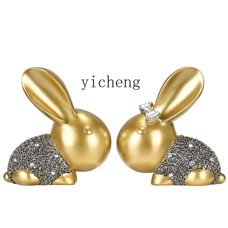 

XL Wine Cabinet Bedroom Bunny Crafts Decorations Light Luxury High-Grade Ornaments Wedding Gift