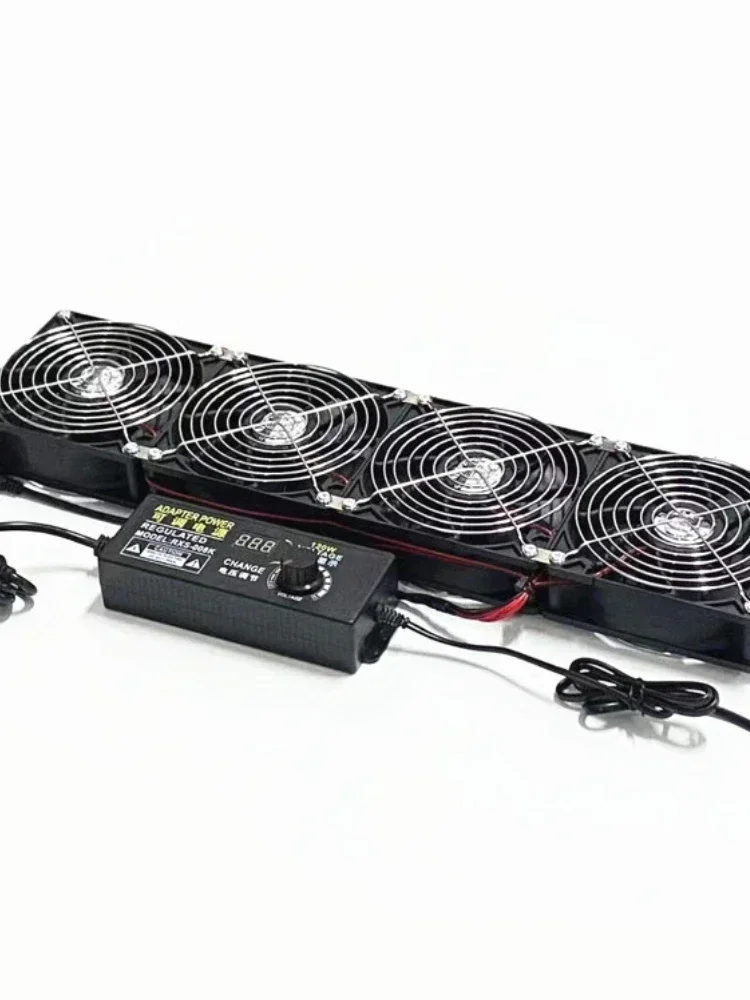 Hot Sales12CM Chassis Mute 110V-220V Adjustable Speed Computer Cabinet Graphics Card Rack Water Cooling Row Violent Cooling Fan