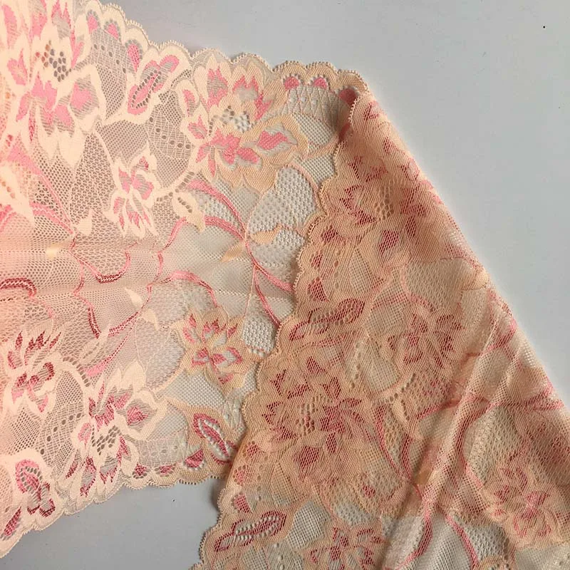 

1lot/20Yds 23cm Floral Elastic Stretch Lace Trim Skirt Hem For Underware Accessories Lingerie Dress Sewing Sleeve Lace Fabric