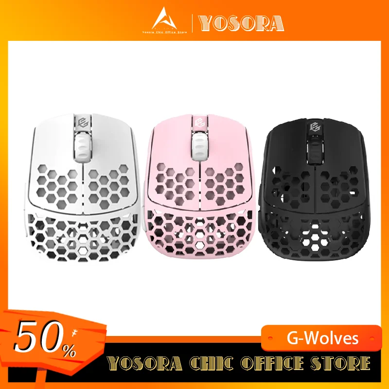 G-Wolves Hsk Pro 4k/Ace Mouse Wireless Paw3395 Hollow Out Customization Type-C Mouse E-Sports Game Mouse Gamer Accessories Gifts