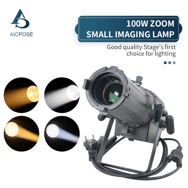 Mini Variable Zoom Ellipsoidal  DMX 100W Zoom Profile Surface Studio DJ CLUB DMX LED Leko for  Light Show