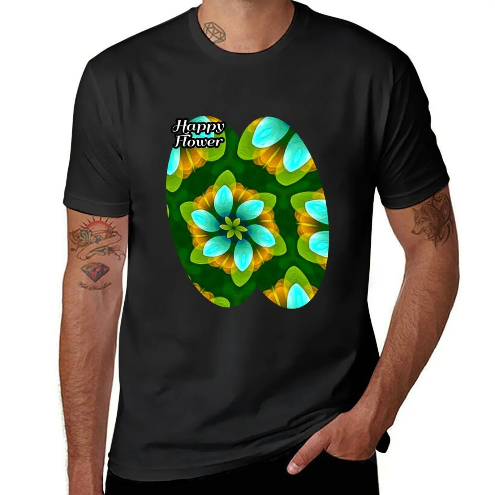 

Bubble Flowers Pattern T-Shirt graphics customs design your own black t shirts for men