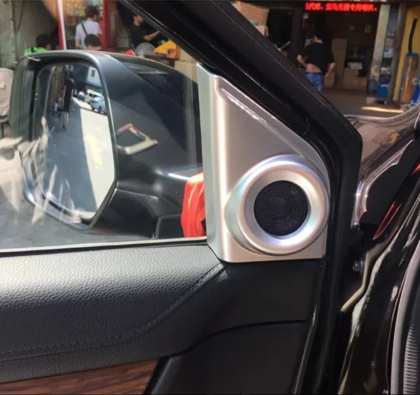 

Для Honda CR-V CRV 2017 2018 2019 двери автомобиля, внутренний треугольный стереодинамик, рамка, накладка, АБС-пластик, хромированные аксессуары, 2 шт.