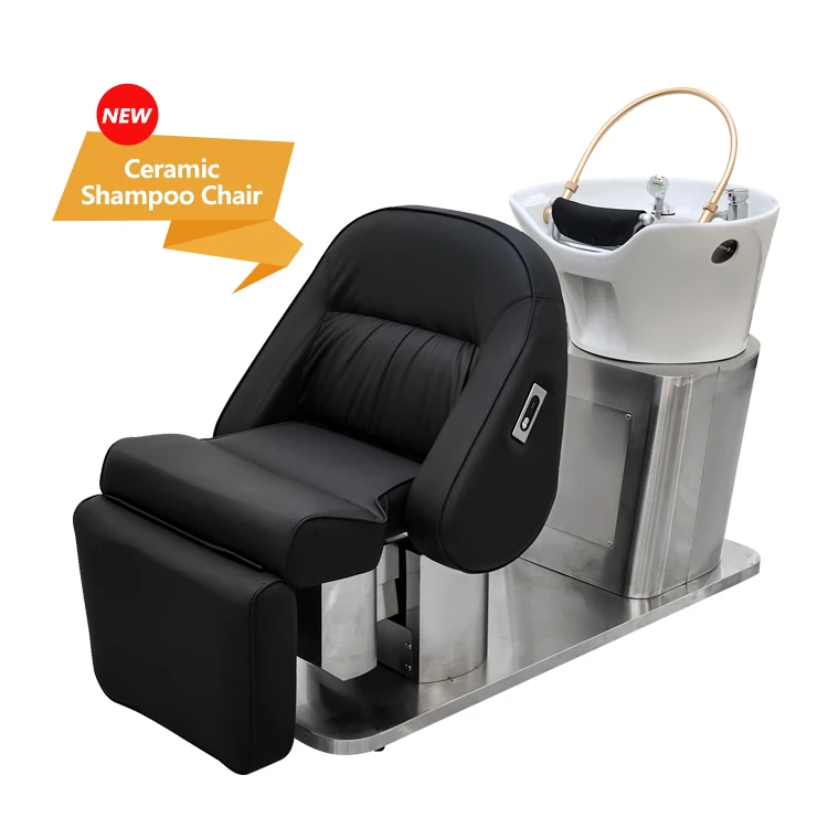Modern Electric Lying Massage Spa Shampoo Table Bed with Ceramic Basin for Hair & Beauty Salons Massage CERAMIC SHAMPOO CHAIR