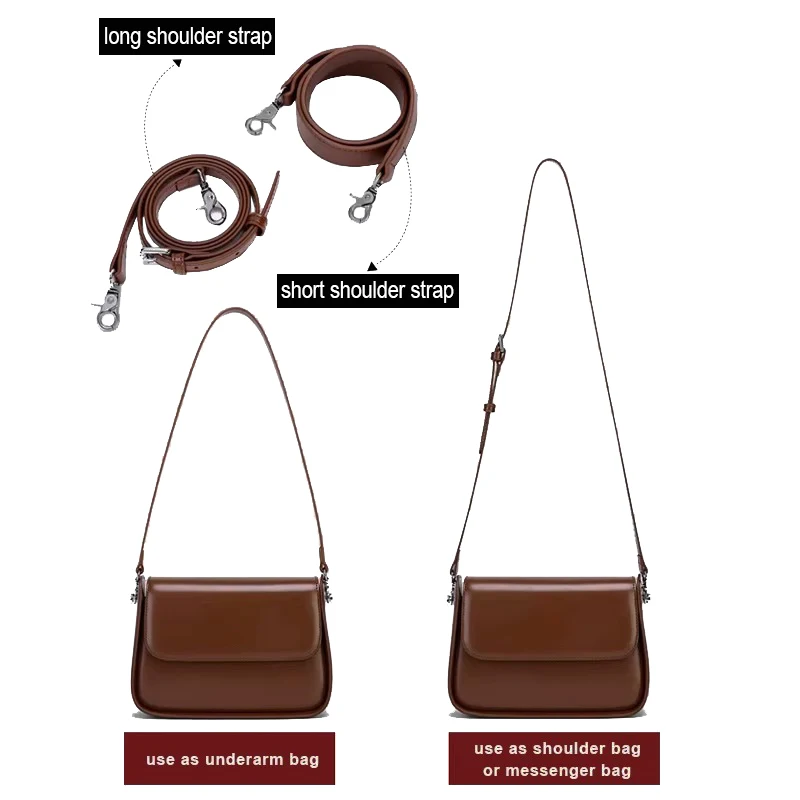 Women\'s Bag Female Elegant Saddle Shoulder Bag 2025 New Fashion Textured Niche Design Cowhide Split Leather Crossbody Messenger