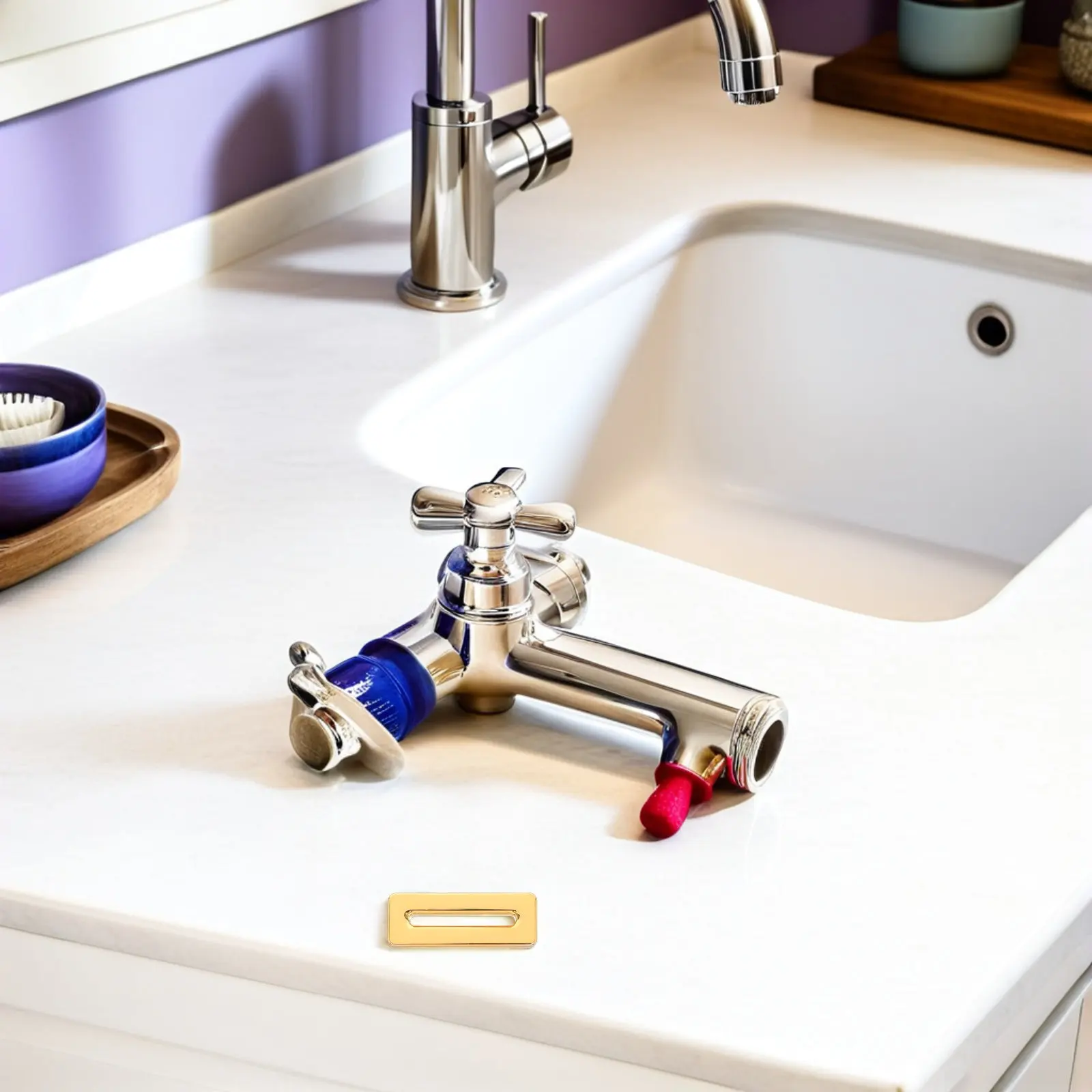 

3Pcs Decorative Sink Overflow Cover Plastic Basin Hole Cover for Bathroom Kitchen Washbasin Tub Vanity Modern Drain Protection