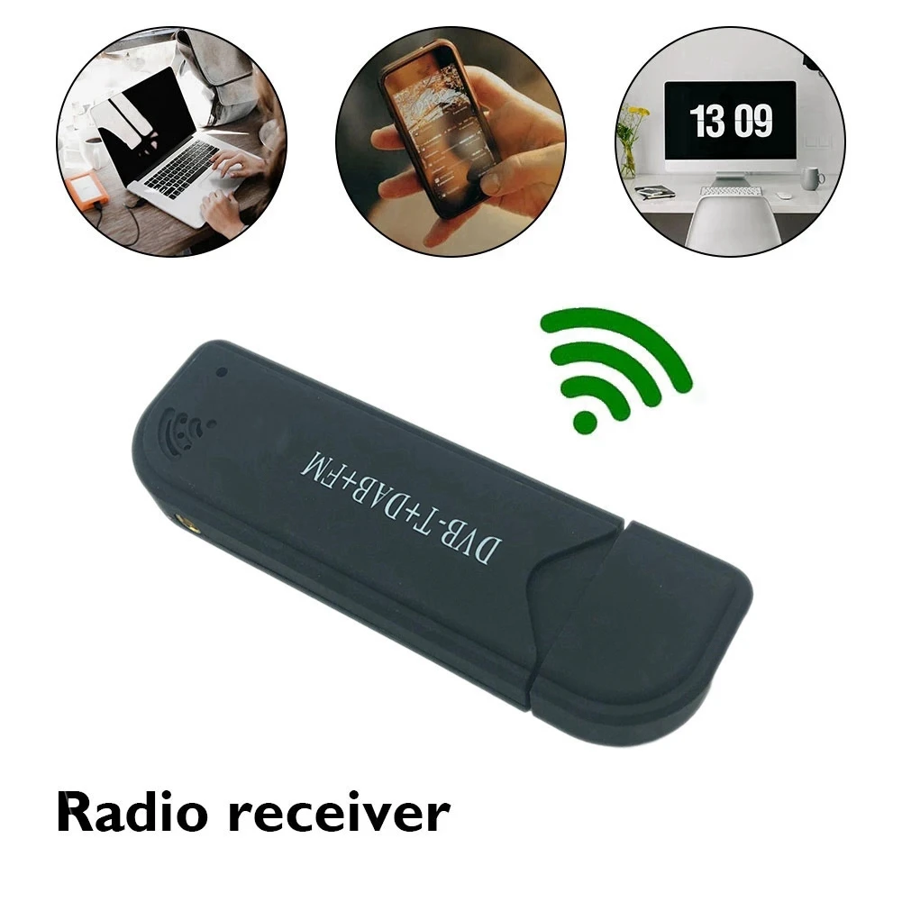 L62A SDR Radio Tuner Receiver Black ABS + Metal RTL2832U USB2.0 DVB-T DAB FM SDR RTL With Antenna And Remote Control