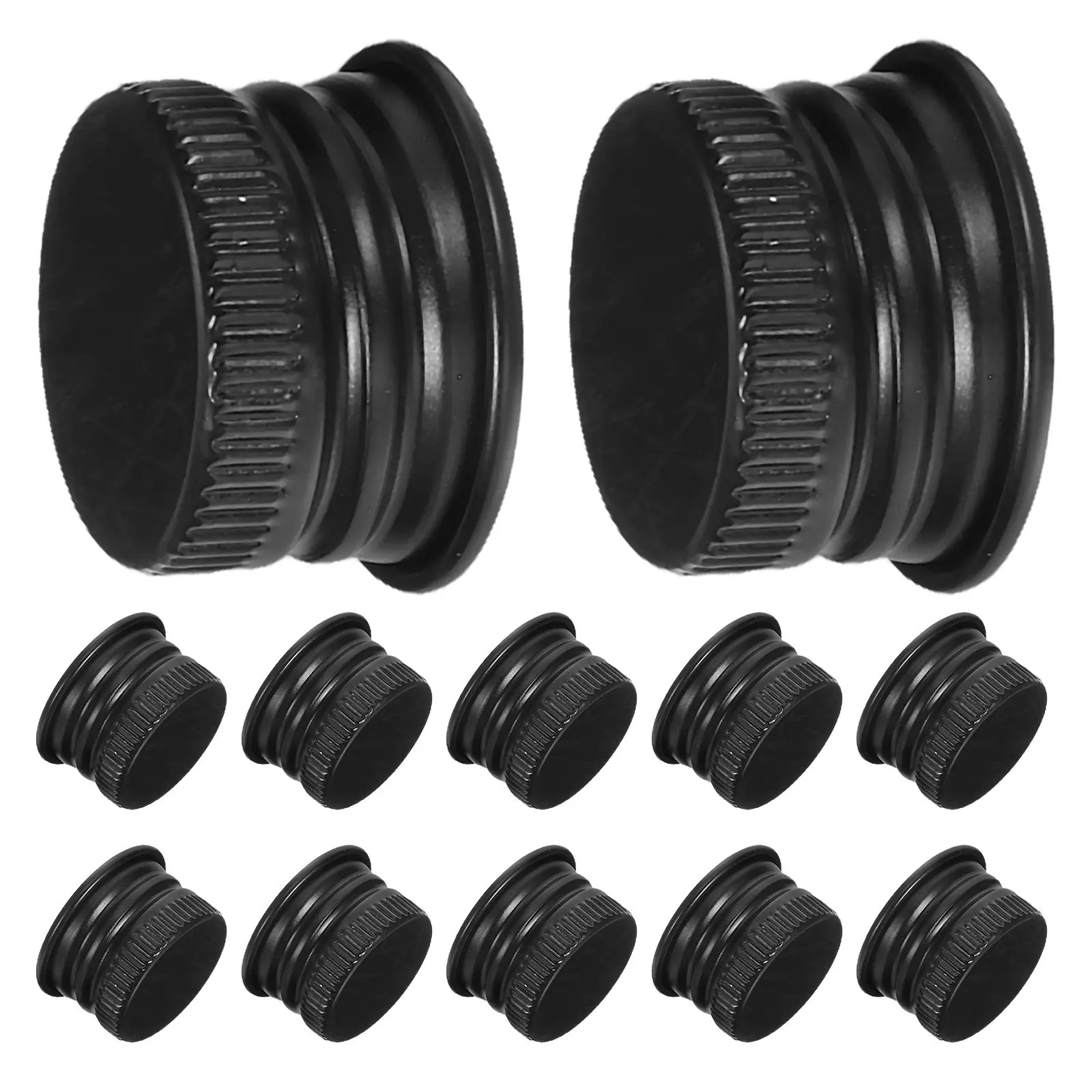 100Pcs Aluminum Screw Caps Leak Proof Bottle Seal Replacement Airtight Threaded Lids for Glass Storage Juice Cups Travel
