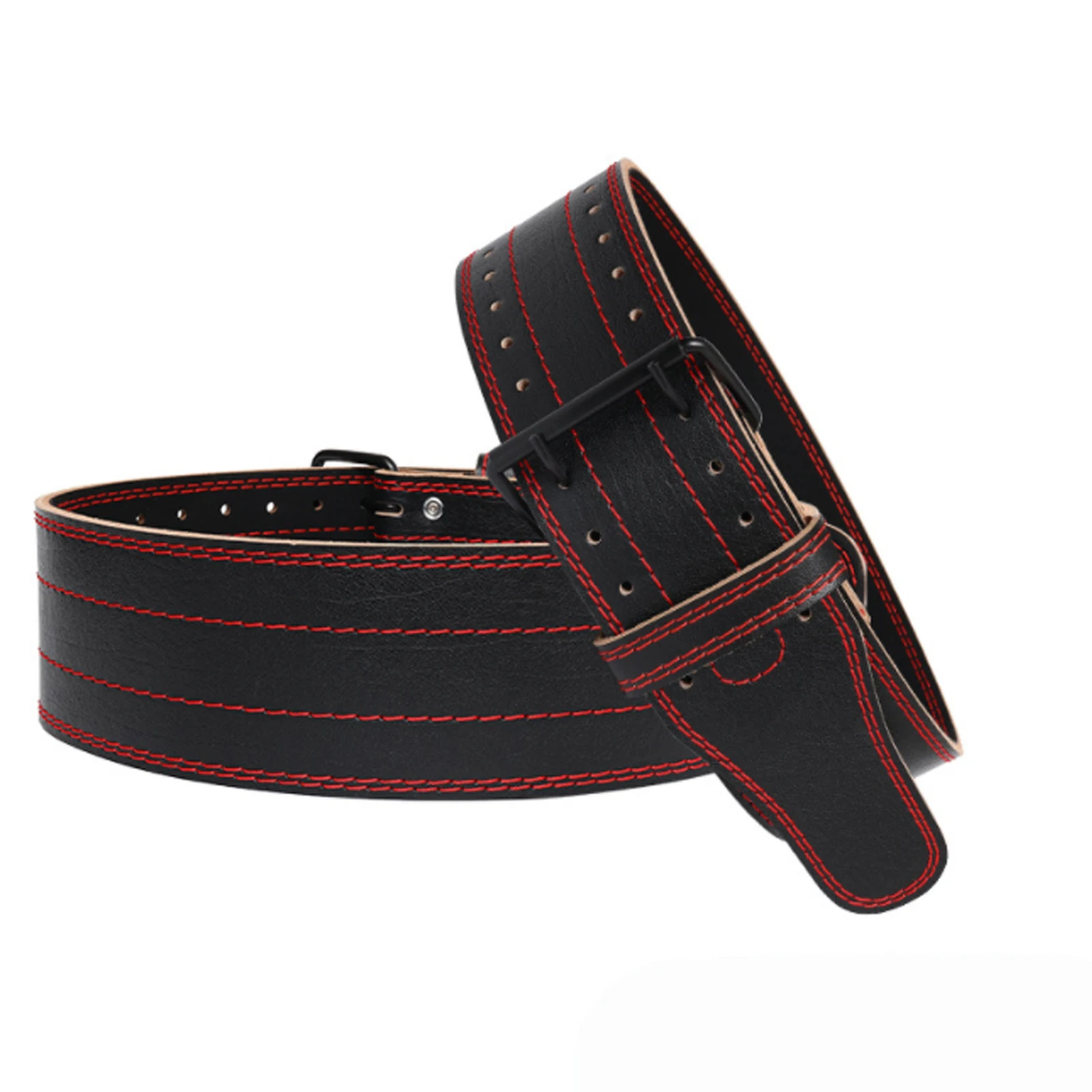 Rhythnastics Fitness Weight Lifting Belt -Leather Gym Belts for Weightlifting, Powerlifting, Strength Training, Squat