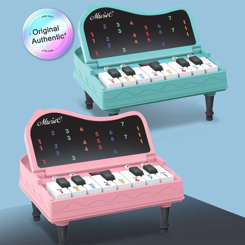 Handheld-Mini-Desktop-Klavier, Beleuchtungsmusik, elektronischer Tastaturrhythmus und Spielekonsole für die Durchgangsstufen
