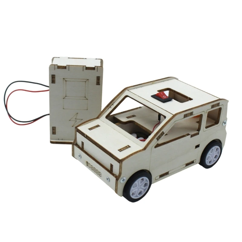LX0B Electric Car Model Kits Science Project Toy with Charging Station Hands On STEM Activity for Classroom Teaching Aid