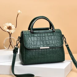 2023 New Leather Tote Bag For Women Winter Classic Vintage Shoulder Handbag Female Small Alligator Crossbody Top-handle