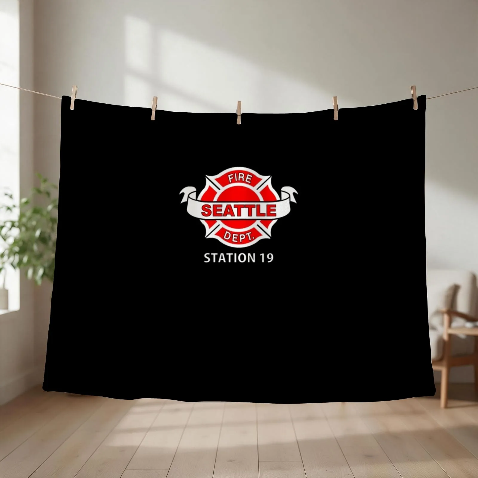 Station 19 Work Logo Classic Classic T-Shirt Throw Blanket Sofa Throw Cute Plaid Thin halloween Blankets