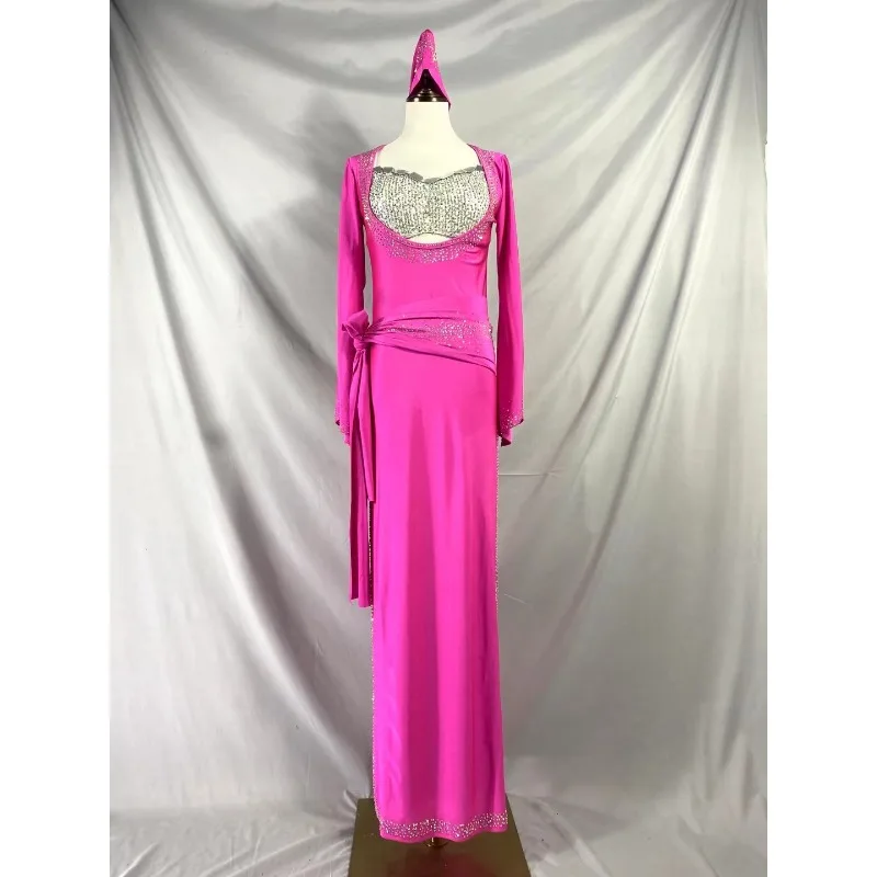 

Customized Belly Dance Robe Folk Belly Dancing Bra Baladi Saidi Oriental Dancewear Diamond Set Performance Competition Dress