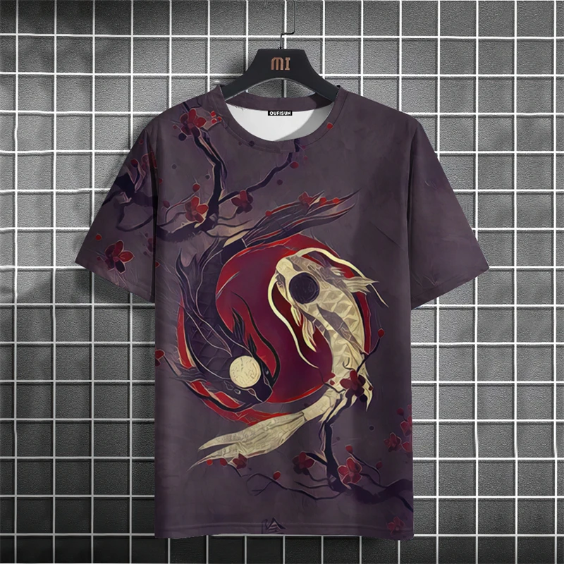 Summer Japanese Clothing - تي شيرت جرافيك Ukiyo-e ياباني على
