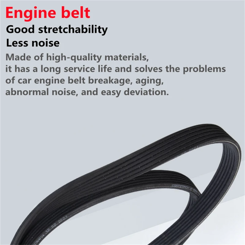 Engine Air Conditioner Belt V-Ribbed Belts Drive For Car 6PK 1190 1200 1210 1220 1230 1240 1250 1260 1270 1280 1290 1300 1310