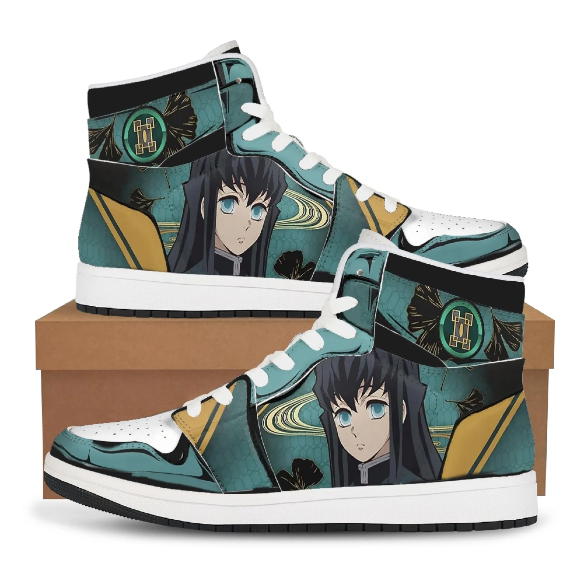 Tokitou Muichirou Hashira Anime Shoes for Men, The Breath of Xia Demon, Customized Version, Cute Comic Style Gifts, Male 600 Cosplay