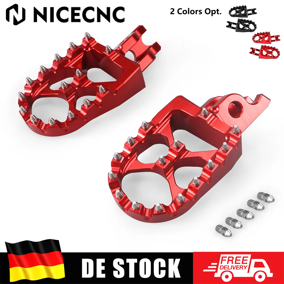 57mm Wide Billet Footrest Foot pegs For Honda CRF 450R 450RX 250R 250RX 150R 2020 2019 CRF 450X 250X 250 L M RALLY 1000L CR125R