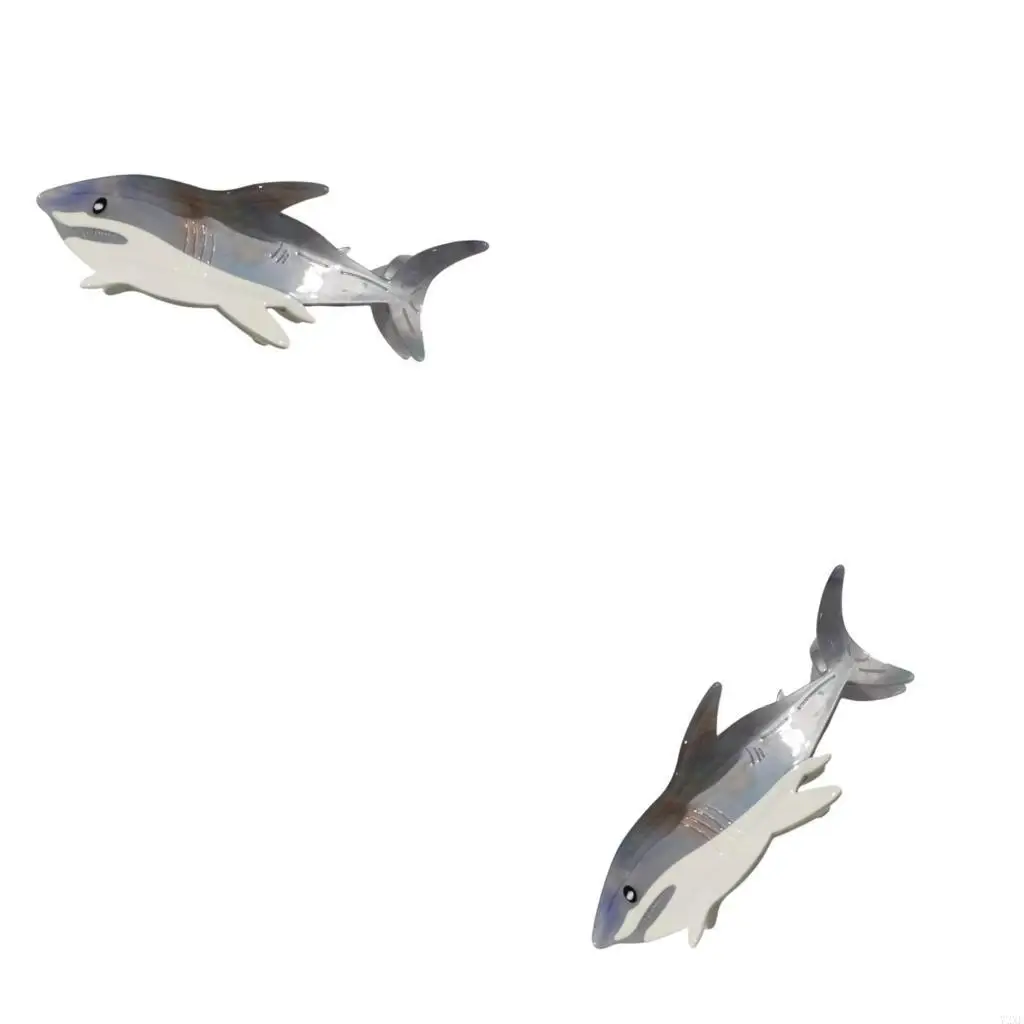 

72XE Unique Valentine's Day Hair Claw Clip Ponytail Claw Shark Barrettes Hair Clip