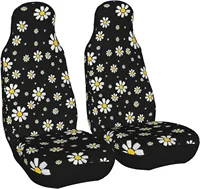 Car Seat Covers 2pcs Chamomiles Front Car Seats Vehicle Enterior Protector Suitable Fits Most Car Auto SUV Sedan Truck