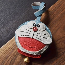 Unique Cute Sheepskin Handmade Doraemon Sunflower Car Key Pendant Handbag Crossbody Bag Pendant Girl Birthday Gift Lovely