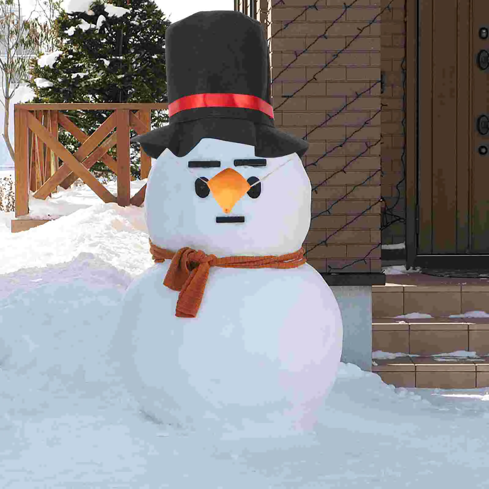 Snowman Topper Hat Cosplay Christmas Costume Cap and Nose Party Favor Photography Prop Making