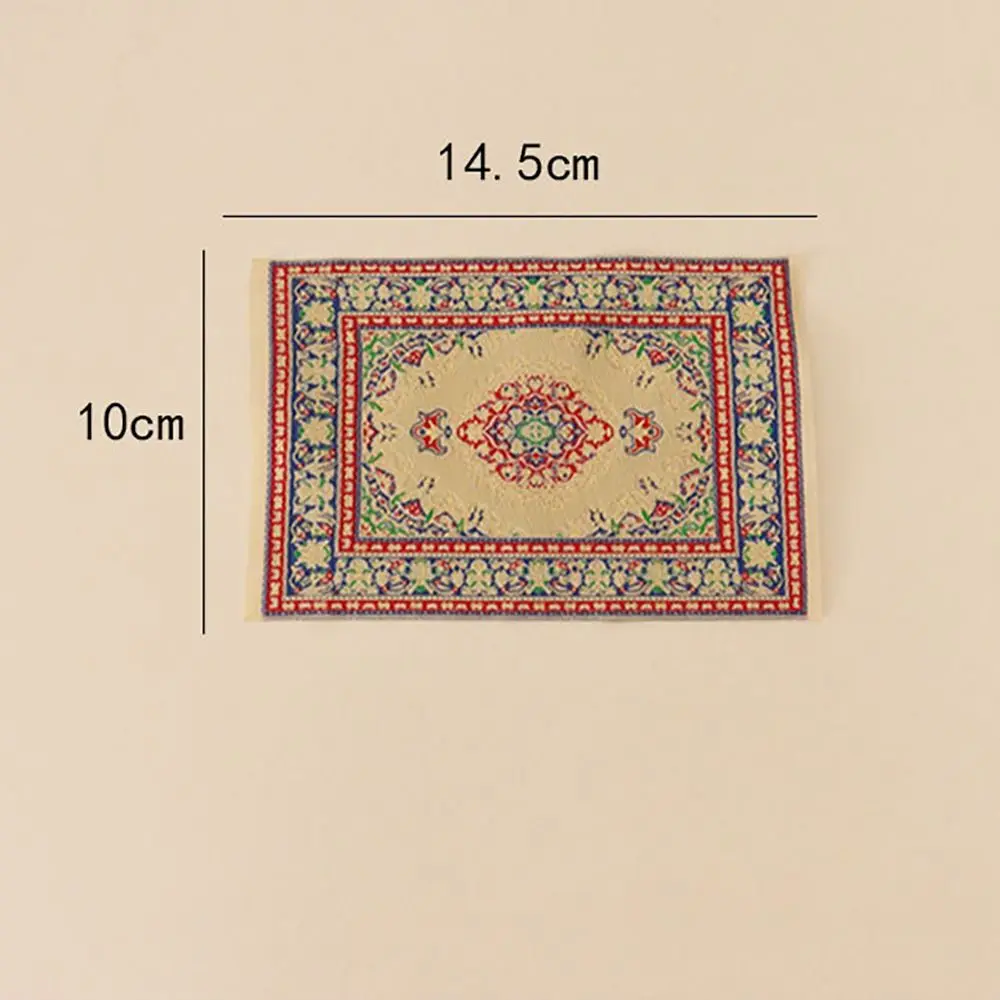 Trendy Miniature Dollhouse Carpet Cloth Delicate Doll House Weaving Rug Floor Mat for 1/12 1/8 1/6 BJD Dollhouse