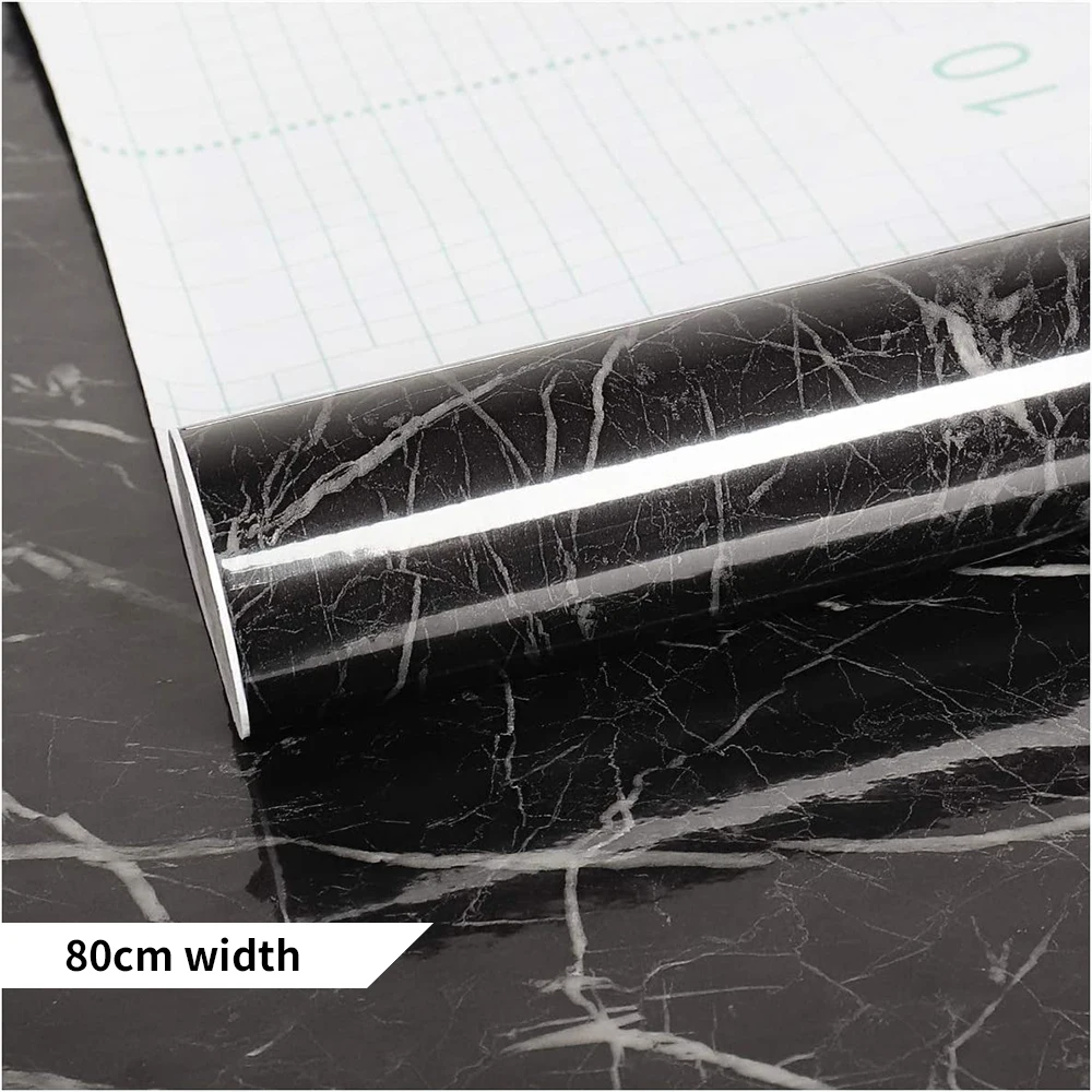 5m / 3m New for Kitchen Home Decor 80 Cm Wide Marble Vinyl Self-adhesive Wallpaper Decorative Film Contact Paper Wall Stickers