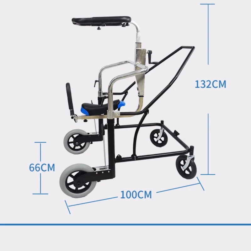 Standing electric gait trainer assists walking. Walking shifter training rack for elderly people with lower limb weaknes