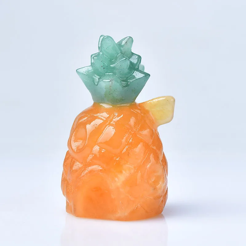 1PC Natural Crystal Green Aventurine Pineapple Stone Crafts Carved Ornaments Reiki Mineral Specimens Healing Stone Home Decor