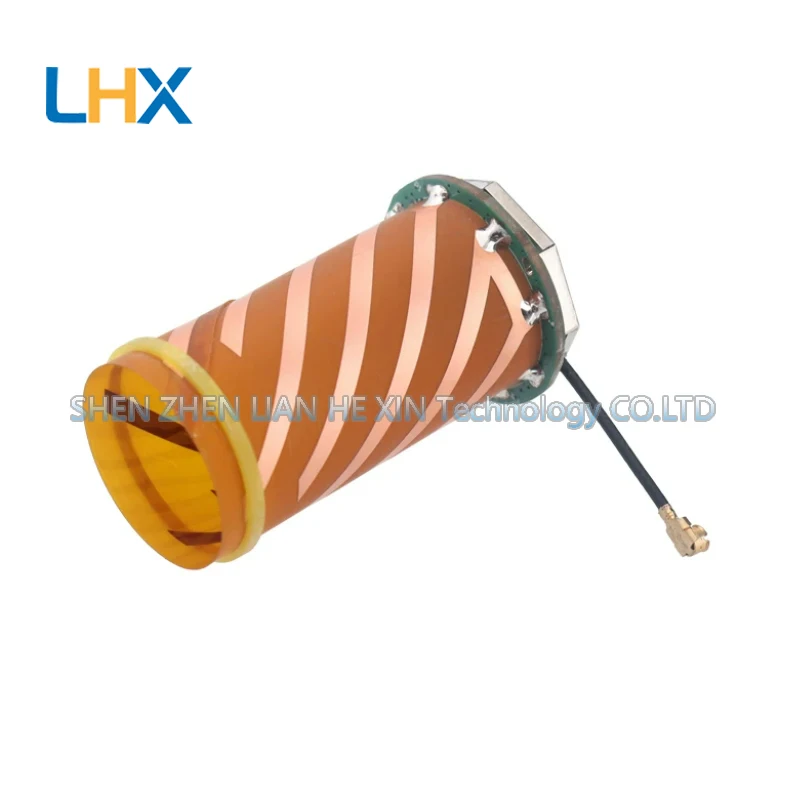 Four-arm helical Beidou/GPS/GNSS full-frequency positioning high-precision RTK built-in antenna