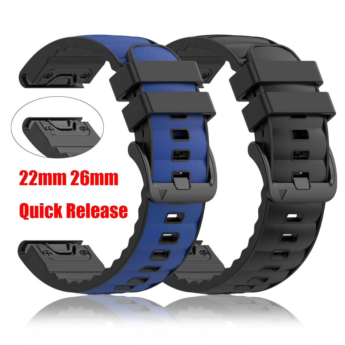 Leder + Silikon 22/26 mm Armband für Garmin Quatix 8/Fenix 8 pro E 7 7X6 Uhrenarmband Forerunner 975 965/Tactix 8 QuickFit Armband