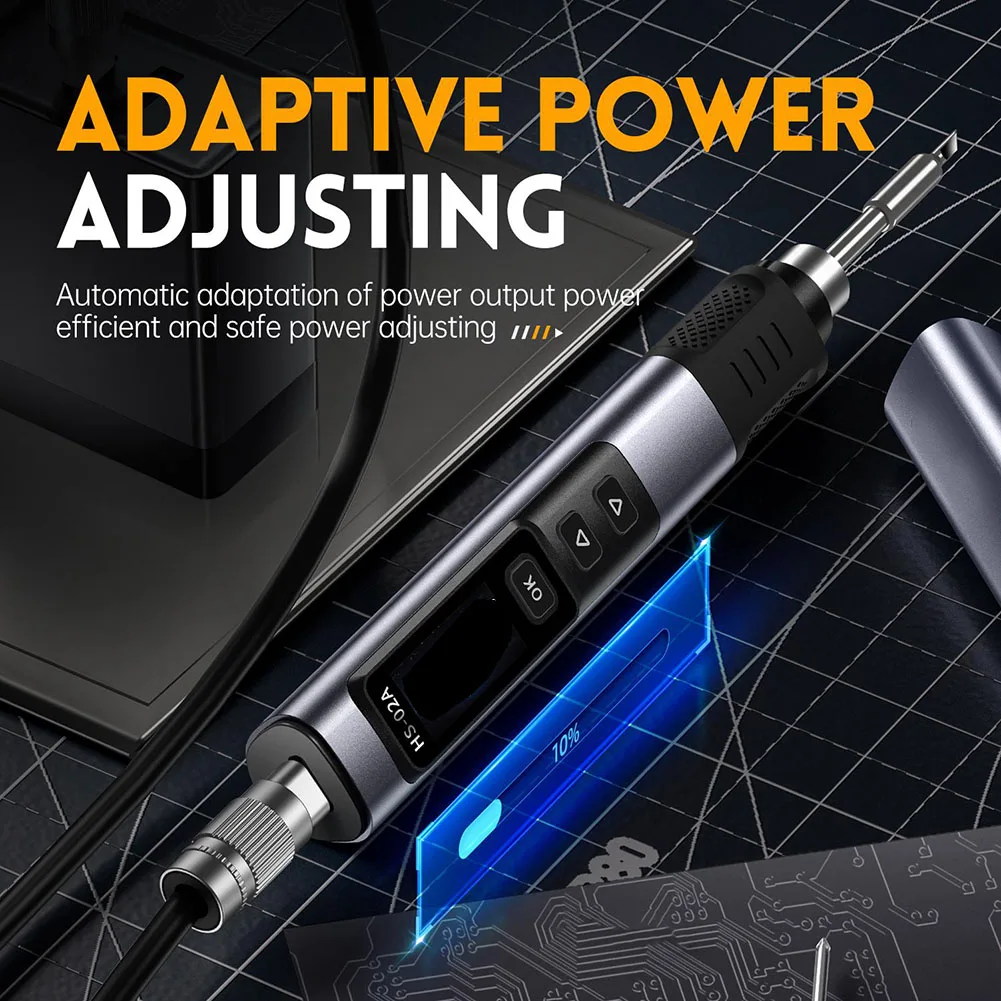 For Smart Adjustable Soldering Iron HS02A High Efficiency at 100W with Electrostatic Protection for Safe Operations