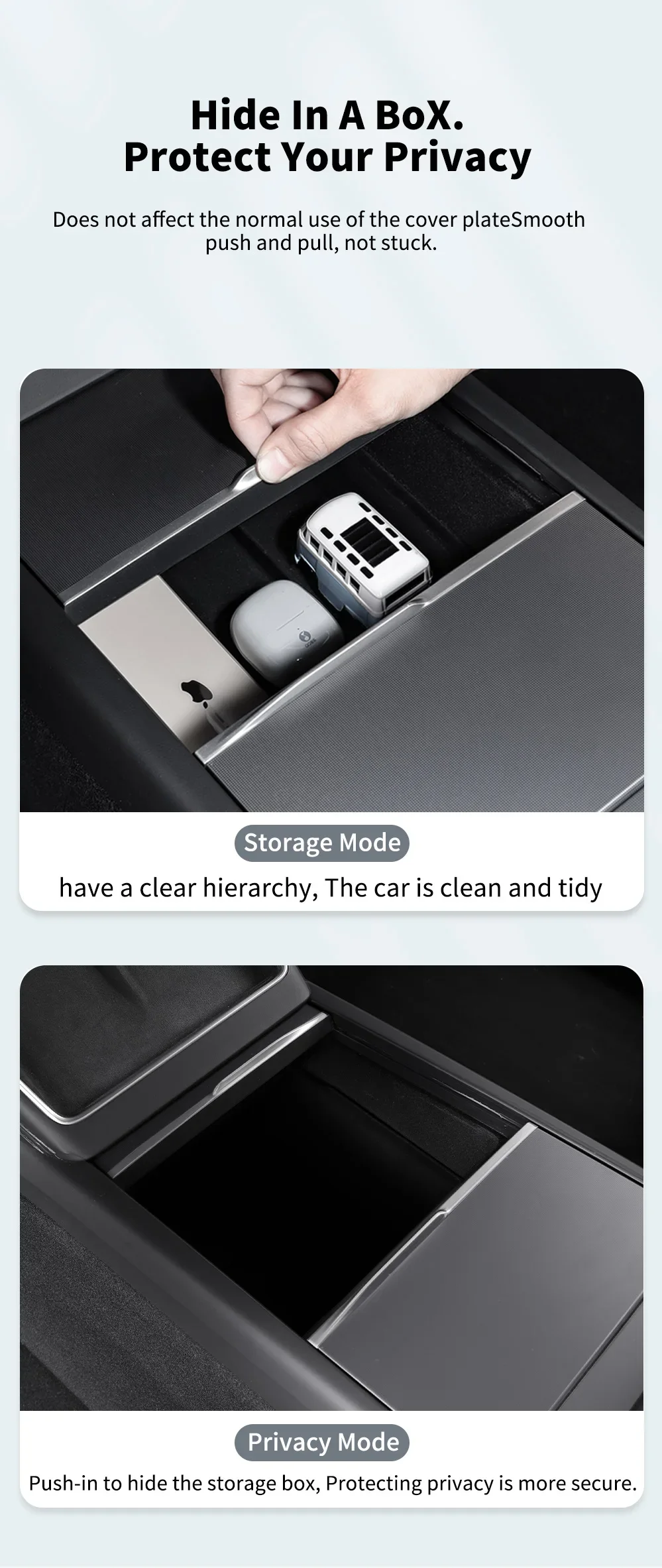 YZ Für Tesla Model 3/Y/YL Highland Juniper 2025-26 Model Y 21-24 Aufbewahrungsbox Armlehnenablage Silikon-Getränkehalter Organizer Box Teile – Detail 8
