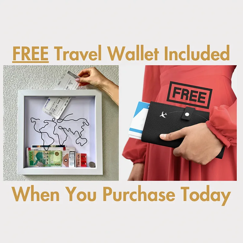 Map Adventure Archive Box Postcard Souvenir Storage Box Map Box Photo Frame Deposit Box Ticket Storage Box Home Decoration