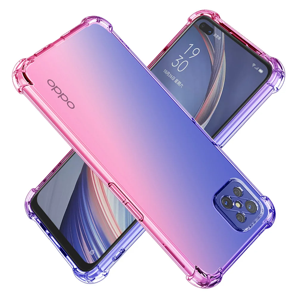 OPPO Reno4 Z 5G Case,Shockproof Slim Ultra-Thin Flexible TPU Soft Silicone Anti-Drop Phone Cover Reno4 5G 4G SE Lite Pro