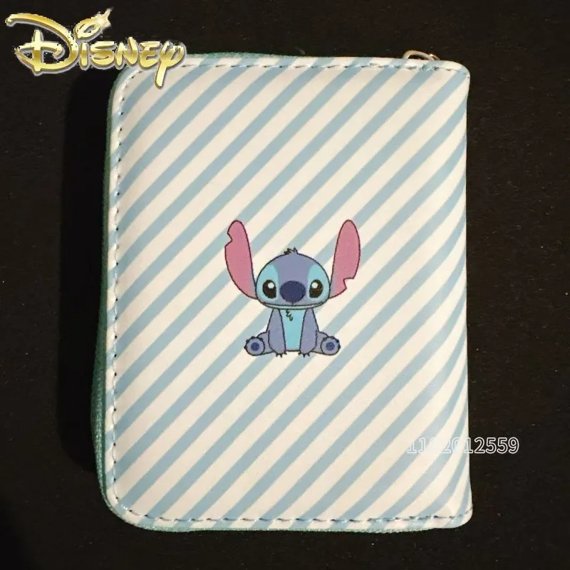 Disney stitch nova mini bolsa de moedas marca de luxo moda feminina bolsa de moedas dos desenhos animados das crianças com vários slots de cartão