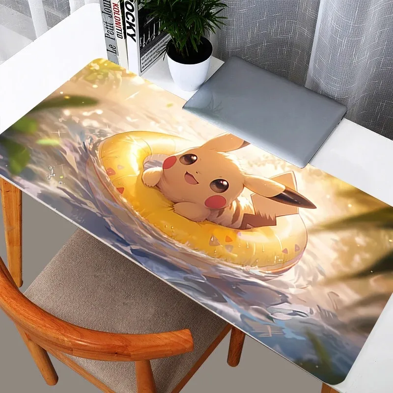 Pokemon Pikachu Mouse Pads Professional E-sports Gamers Speed Pc Gaming Rubber Keyboard Notbook Desk Mat Mousepad 800X300
