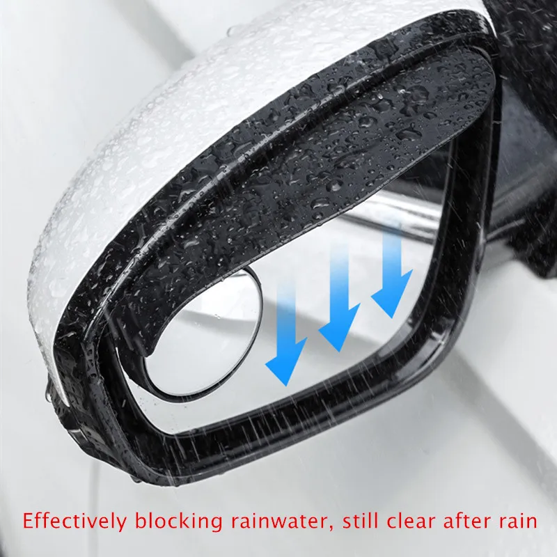 Waterproof Car Rearview Mirror with Rain Shield Cover Blind Spot Mirror Car Round Convex Mirror Wide Angle Car Reverse Mirrors