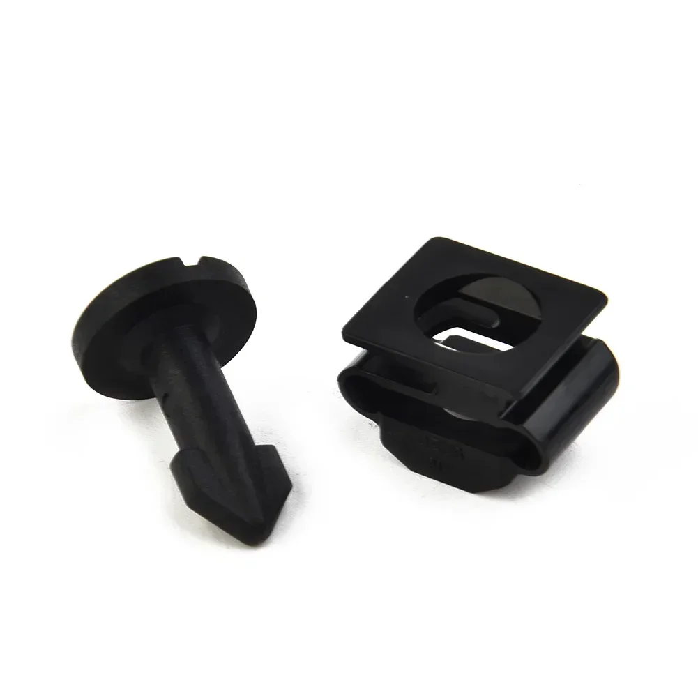 2 PCS Car Engine Cover Stay Grommet And Stud 91501SS8A01 91601SS8A01 For Honda Plastic Black Auto Replacement Accessories