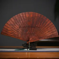 1pc Chinese Sandalwood Fan Pre Sale Payment Customized Version Hollow Folding Fan Ornament Home TV Cabinet Decorations