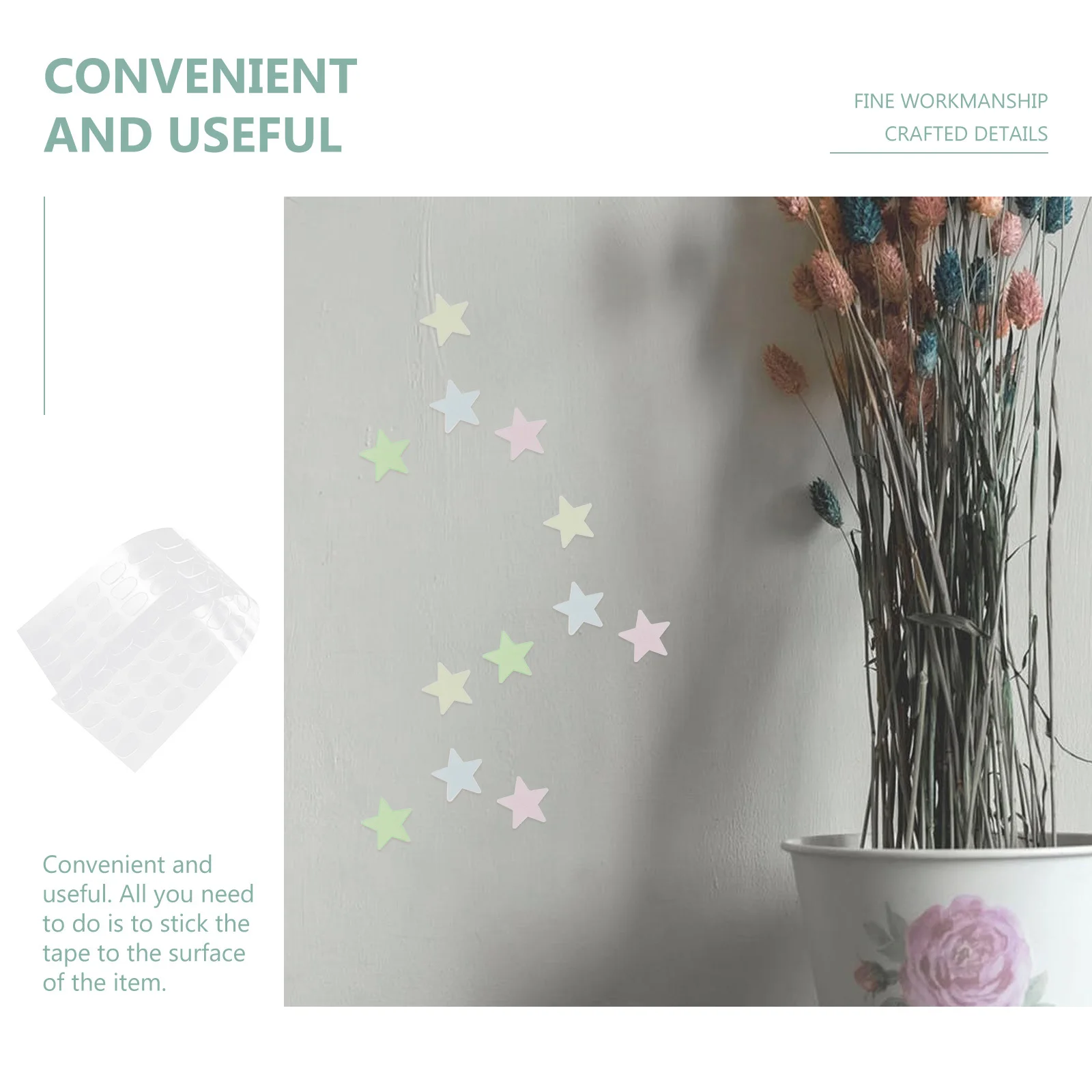 

5 Sheets Double Sided Adhesive Stickers Transparent Dot Stickers Strong Stickiness Removable Fixing Tape for Home Office Car