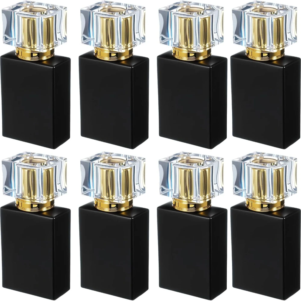 

8 Pack 30ml/1 oz Glass Spray Bottle, Black Fine Mist Refillable Perfume Bottles