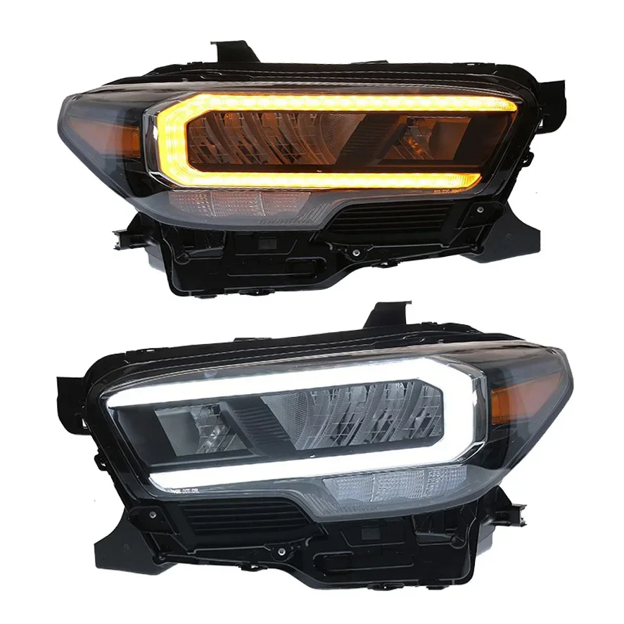 

Car Driver and Passenger Side Full LED Headlight 12V LED Bulbs for Tacoma 2020-2023 TRD/Pro Dynamic Turn Signals High Quality