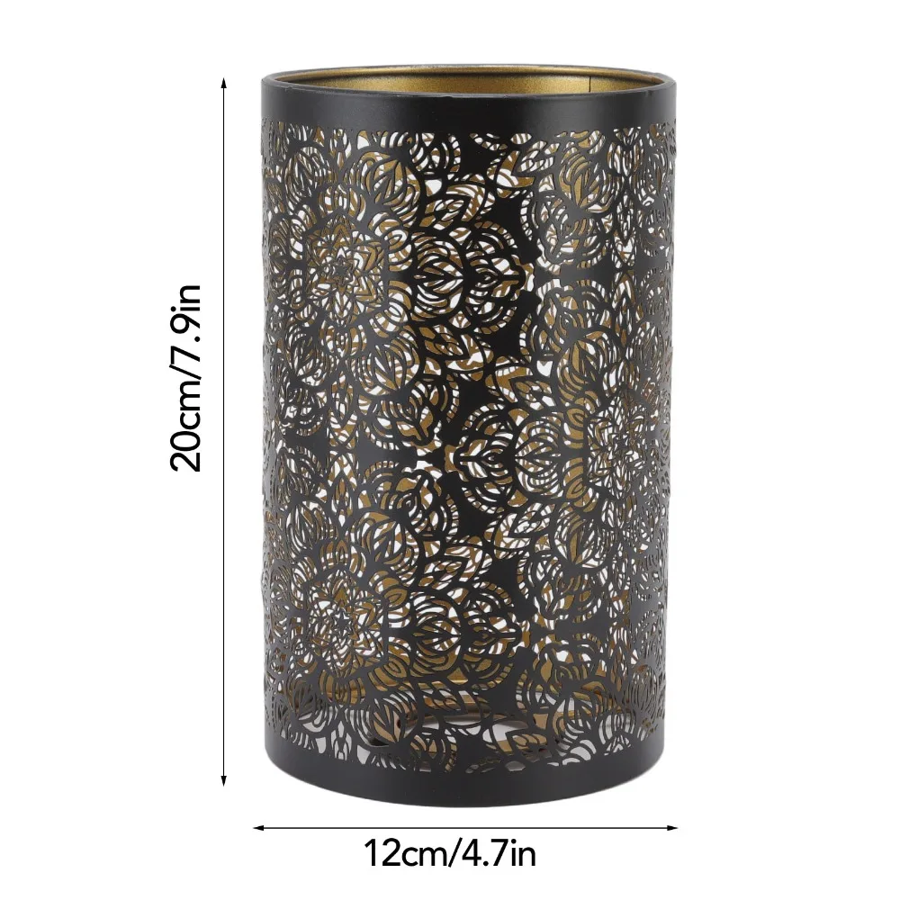 Simple Iron Lampshade Geometric Pattern Medium Size Lamp Cover Chandelier Lamp Shades Bedroom